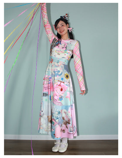 NeogoMade - Kawaii Y2K Dopamine Print Dress dress NeogoMade
