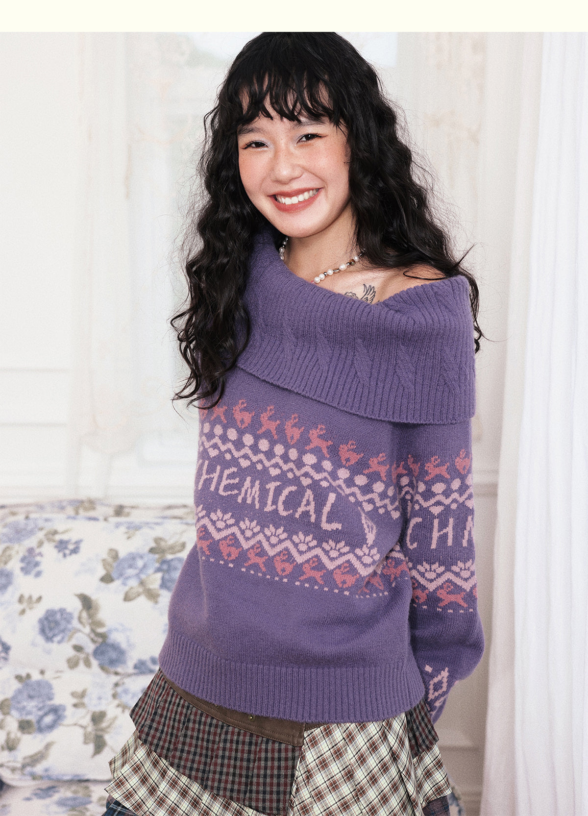 Chemical Girl - Kawaii Fair Isle Knit Sweater sweater chemical girl
