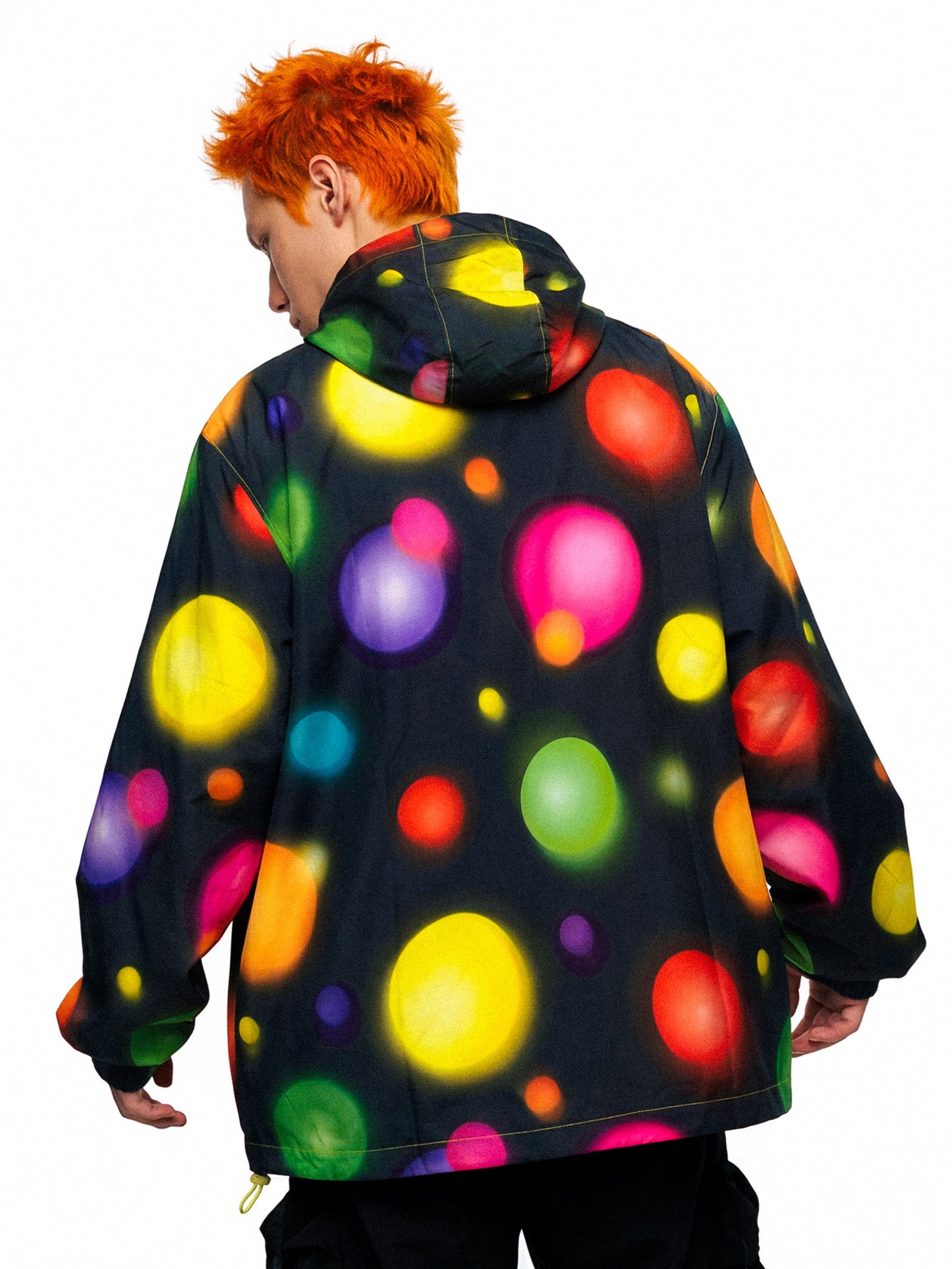 DeadEndKids - Black Polka Dot Techwear Windbreaker Jacket jacket DeadEndKids
