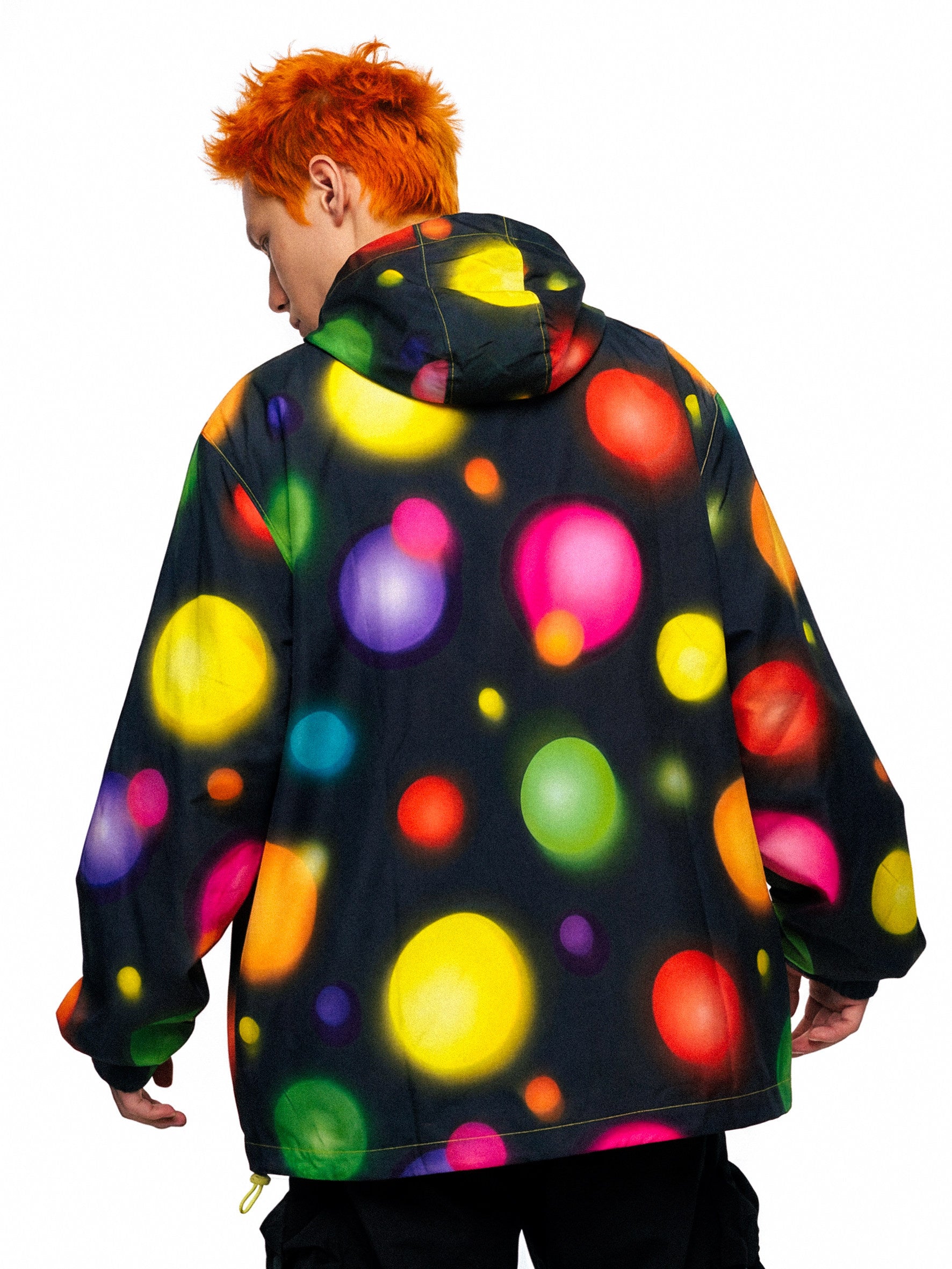 DeadEndKids - Black Polka Dot Techwear Windbreaker Jacket jacket DeadEndKids