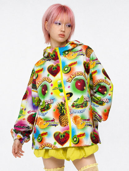 DeadEndKids - Colorful Fruit Techwear Windbreaker Jacket jacket DeadEndKids