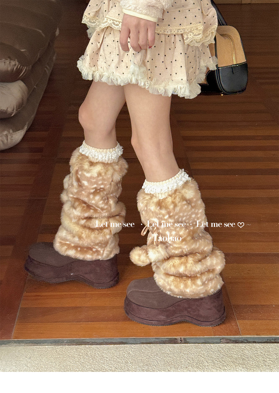 LET ME SEE - Kawaii Winter Deer Leg Warmers leg warmmers let me see