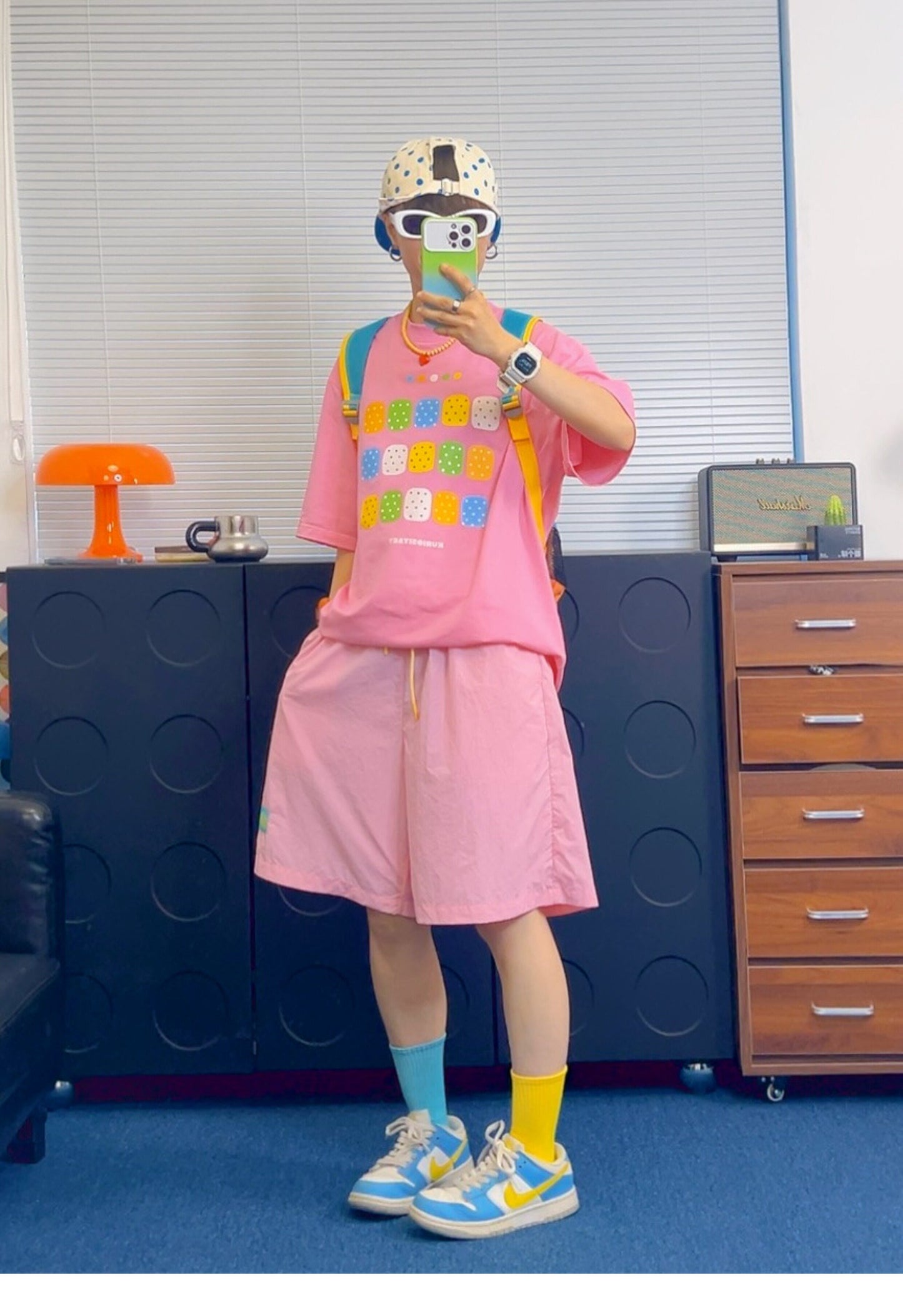 KURIOSITAET - Pink Polka Dot Graphic T-Shirt