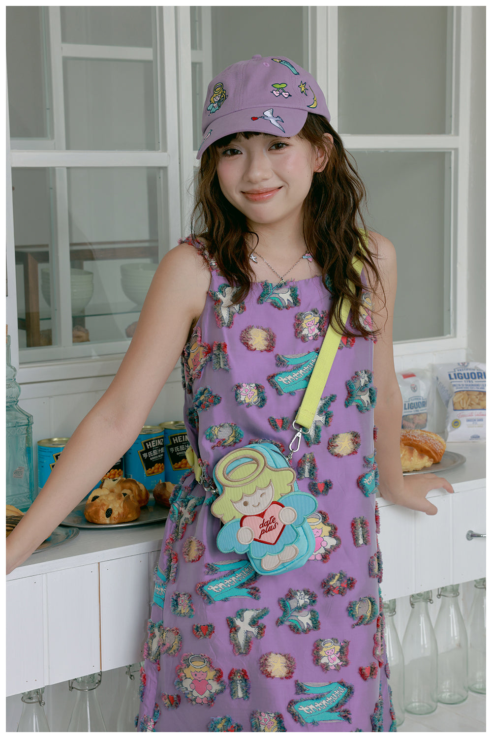 tntntutu Shiny Angel Dress | Harajuku Purple Jacquard Skirt dress tntntutu