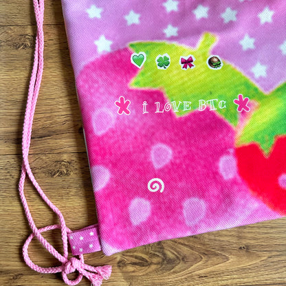 BodyTalk - Kawaii Cat Canvas Drawstring Bag bag bodytalk