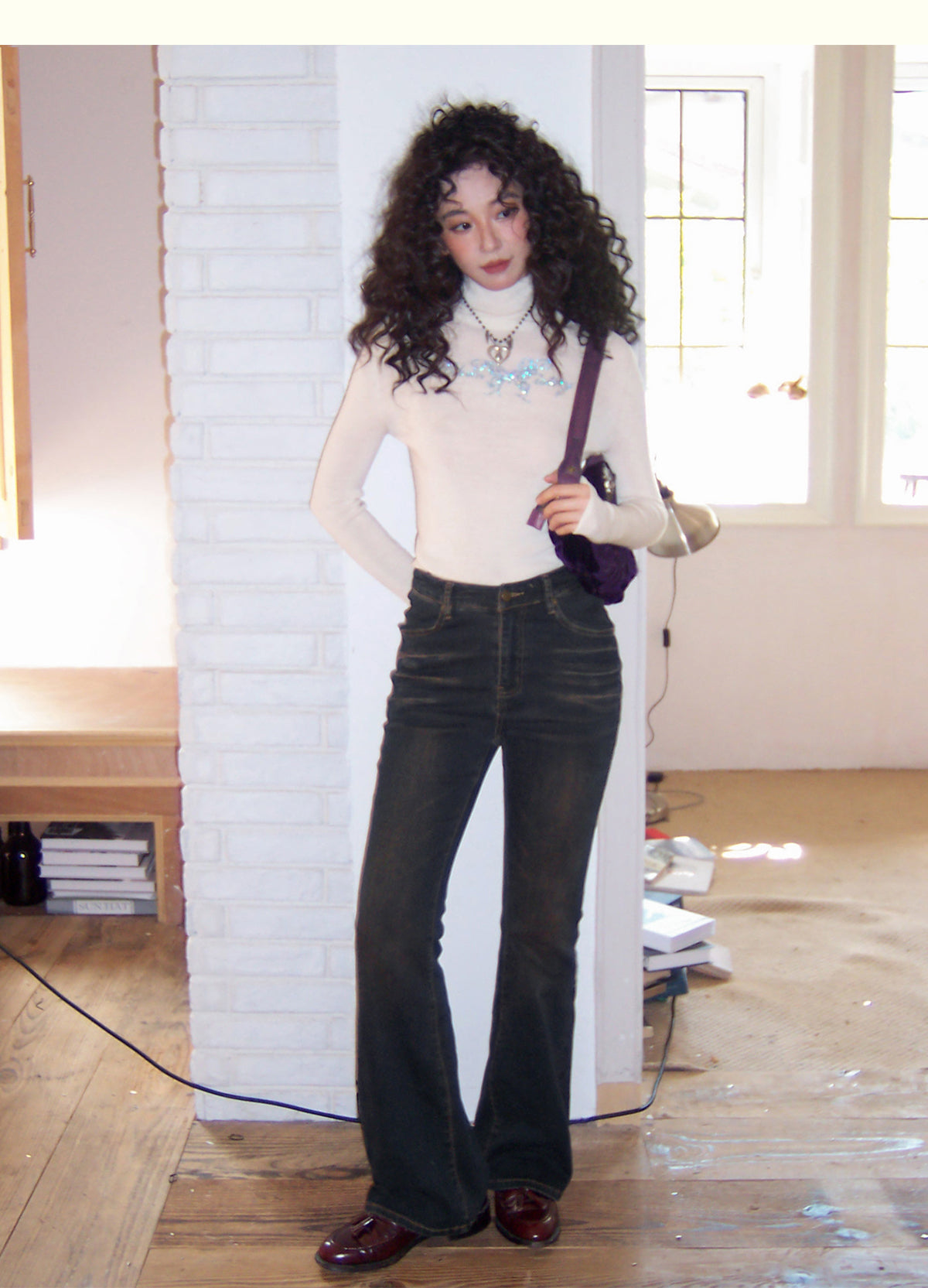 Chemical Girl - Merino Wool Slim Fit Turtleneck Sweater shirt chemical girl