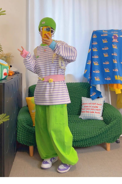 KURIOSITAET - Dopamine Green Cargo Pants pants KURIOSITAET