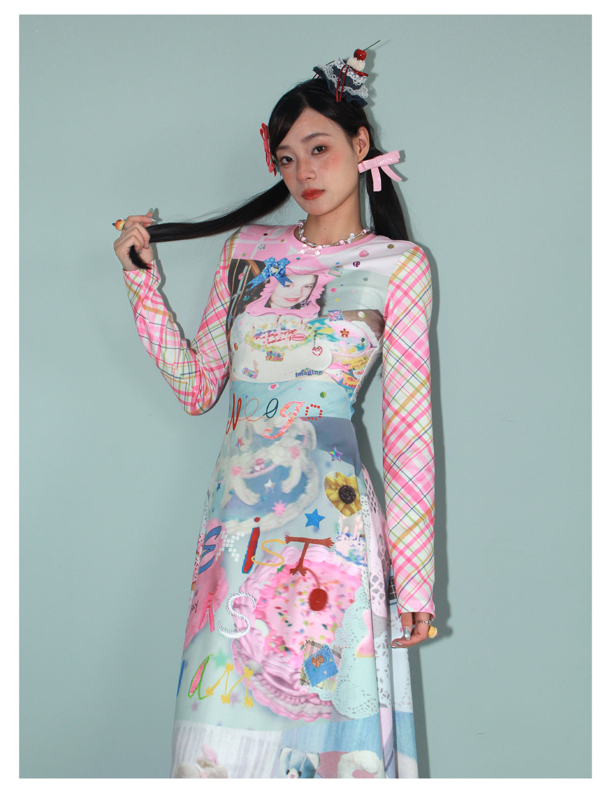 NeogoMade - Kawaii Y2K Dopamine Print Dress dress NeogoMade