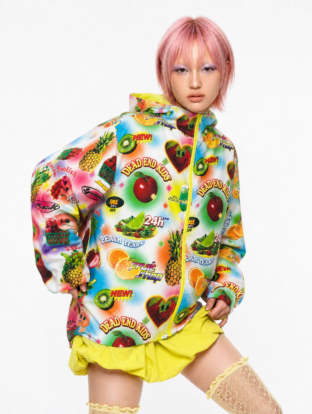 DeadEndKids - Colorful Fruit Techwear Windbreaker Jacket jacket DeadEndKids