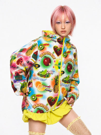 DeadEndKids - Colorful Fruit Techwear Windbreaker Jacket jacket DeadEndKids