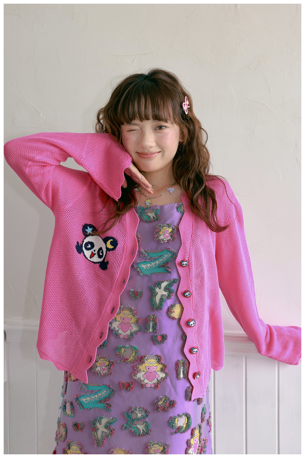 tntntutu Cute Sun Protection Cardigan | Harajuku Panda Knit Cardigan cardigan tntntutu