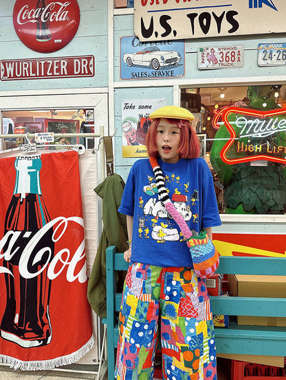 made in zzz – Retro Color Wide-Leg Cropped Pants pants made in zzz