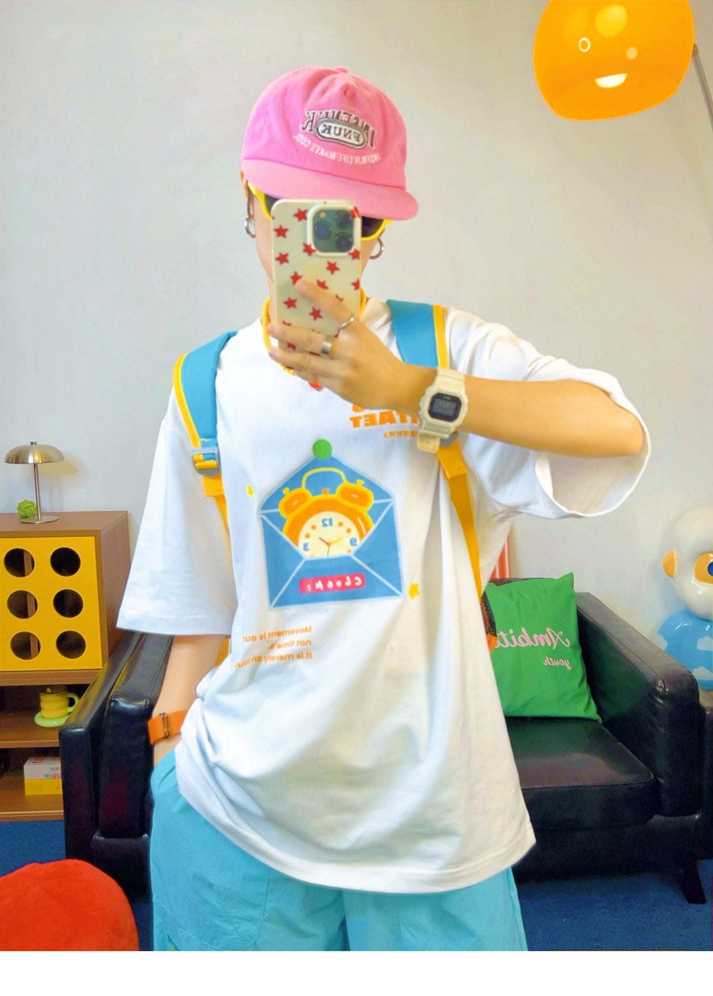 KURIOSITAET - White Playful Cotton Print Tee tee KURIOSITAET