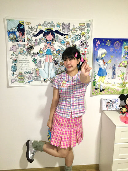 Bodytalk - Doll Collar Print Blouse shirt bodytalk