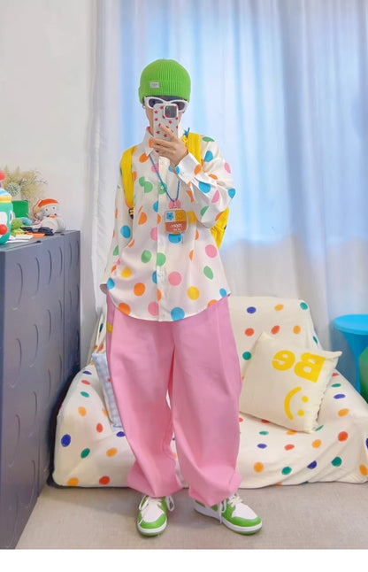 KURIOSITAET - Pink Wide-Leg Pants pants KURIOSITAET