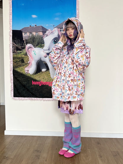 BunnyBunnyGun - Harajuku Vintage Animal Sweatshirt Pink Loose Fit hoodie bunnybunnygun