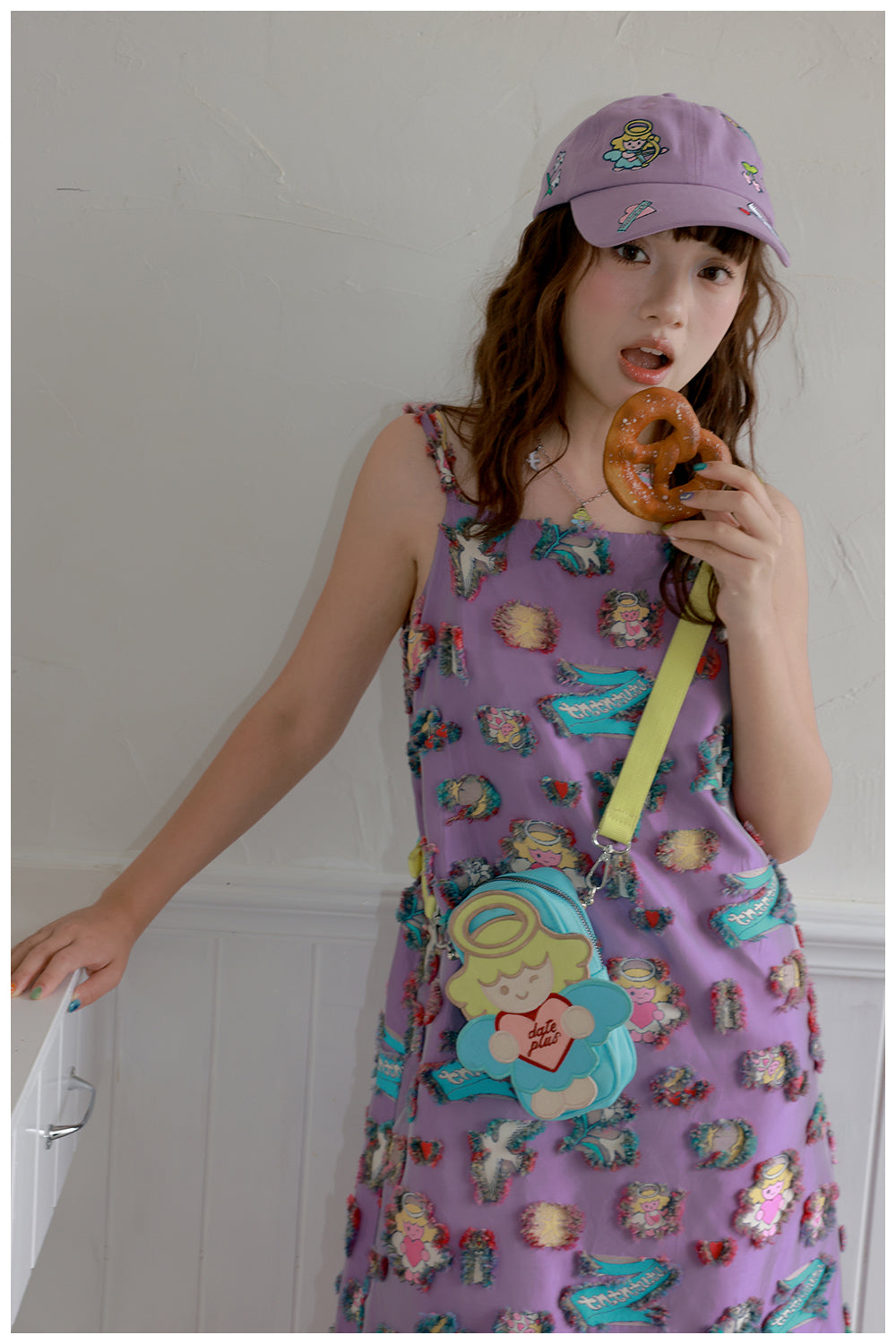 tntntutu Shiny Angel Dress | Harajuku Purple Jacquard Skirt dress tntntutu