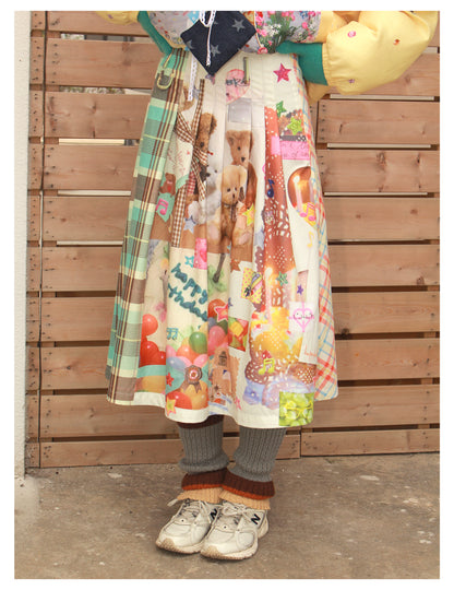 NeogoMade - Kawaii Retro Plaid Reversible Skirt skirt NeogoMade