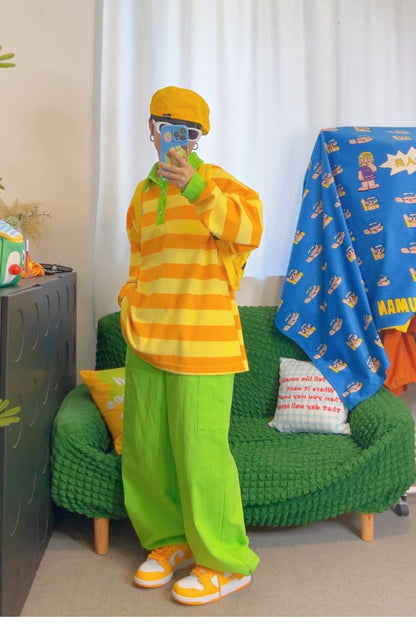 KURIOSITAET - Dopamine Green Cargo Pants pants KURIOSITAET