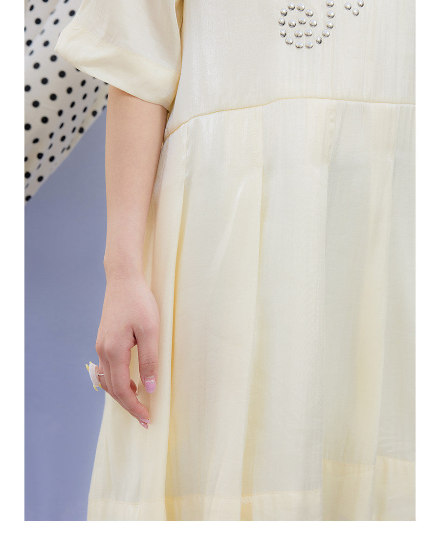 UnsocialNight - Iridescent Pleated Midi Dress dress UnsocialNight