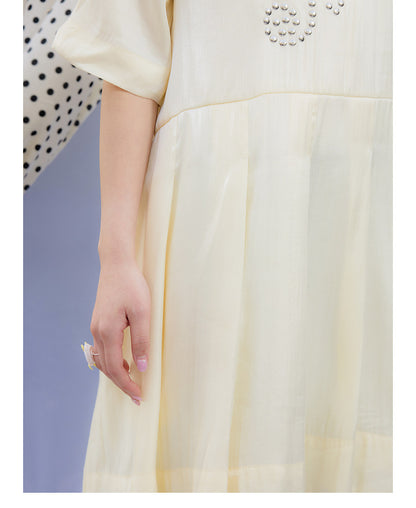 UnsocialNight - Iridescent Pleated Midi Dress dress UnsocialNight