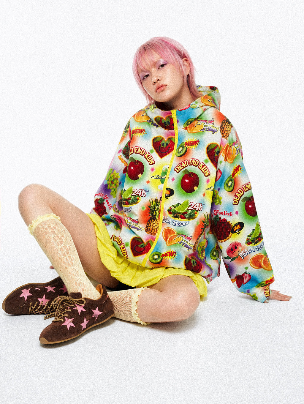 DeadEndKids - Colorful Fruit Techwear Windbreaker Jacket jacket DeadEndKids