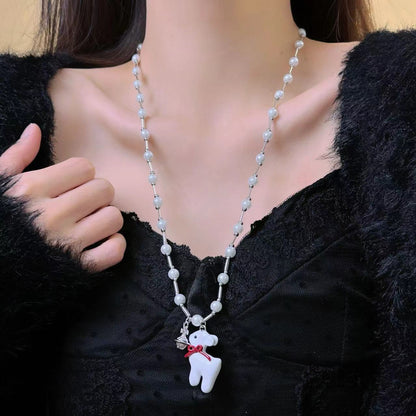 Kiwi Store - Y2K Deer Necklace Ring Set necklace kiwi store
