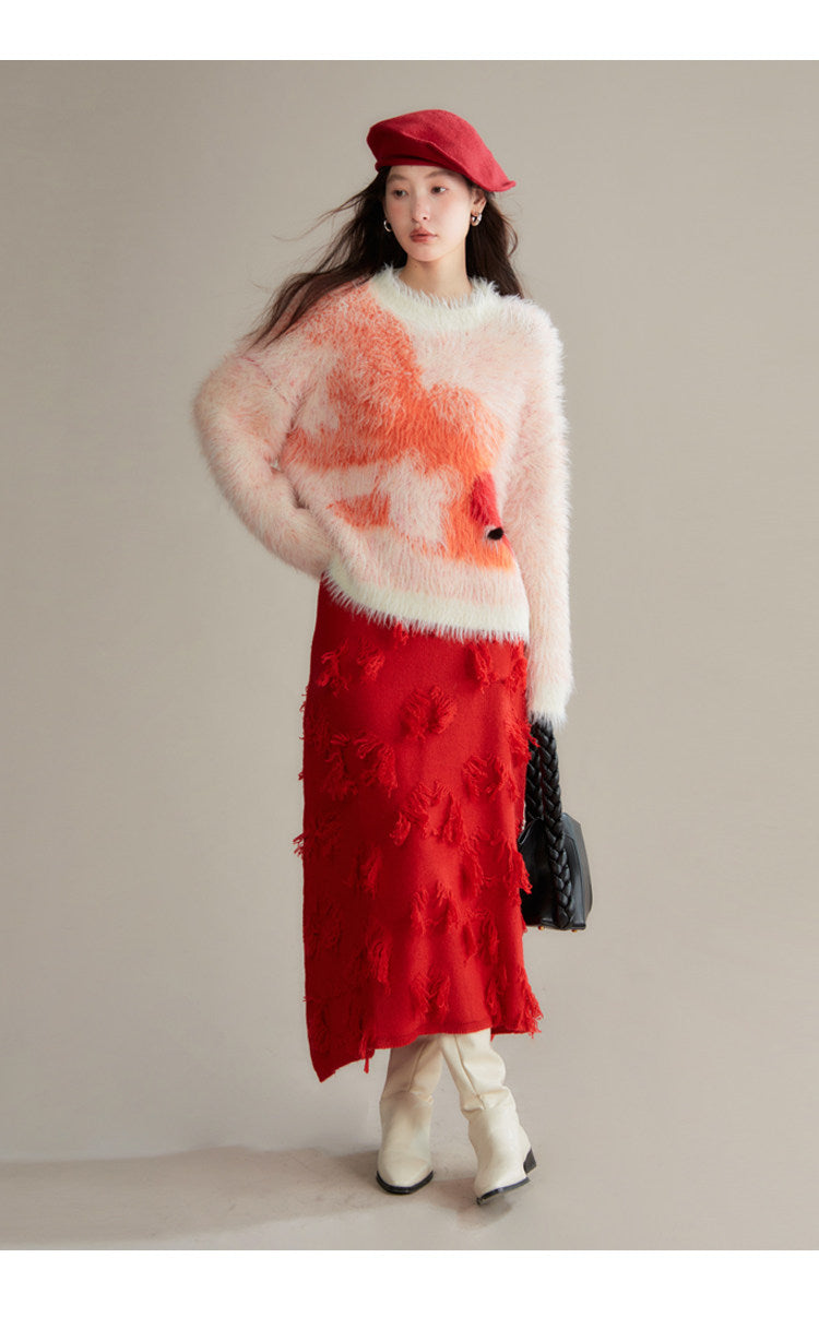 uare - Koi Fish Orange Knit Sweater sweater uare