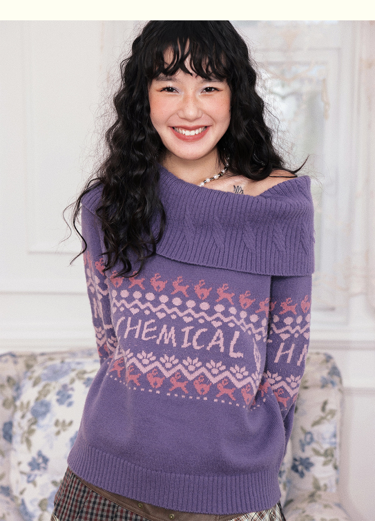 Chemical Girl - Kawaii Fair Isle Knit Sweater sweater chemical girl