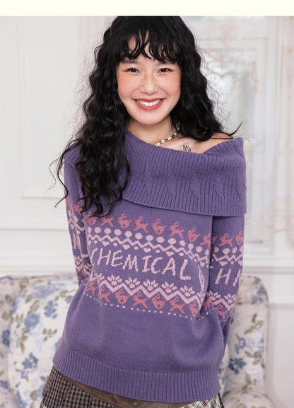 Chemical Girl - Kawaii Fair Isle Knit Sweater sweater chemical girl
