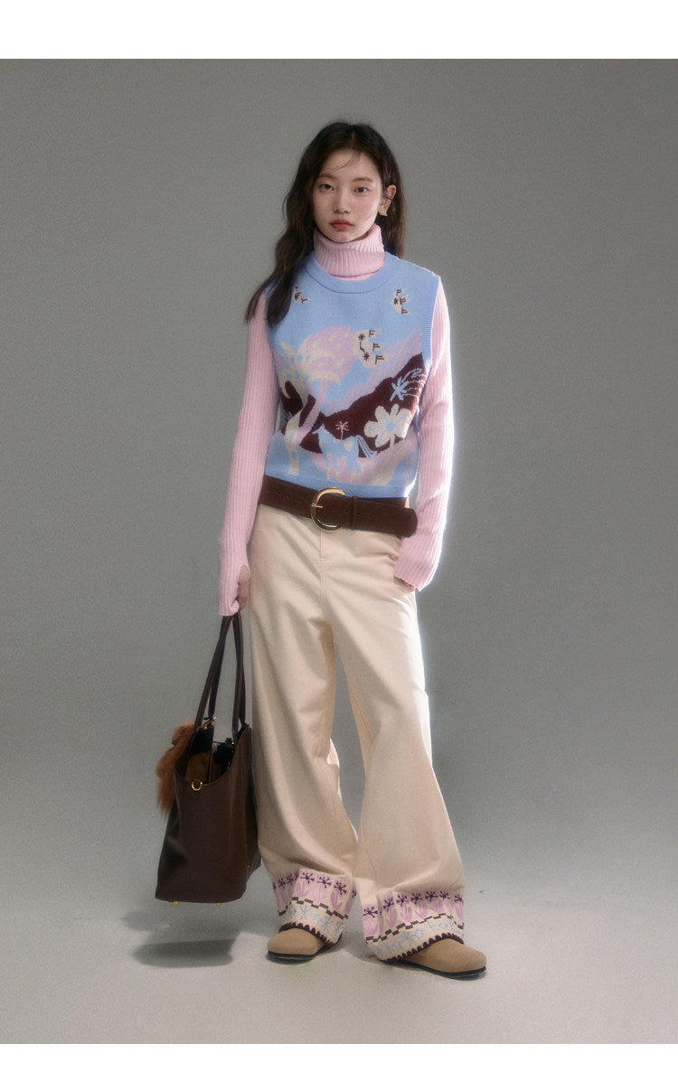 uare - Colorblock Fairy Jacquard Knit Vest vest uare