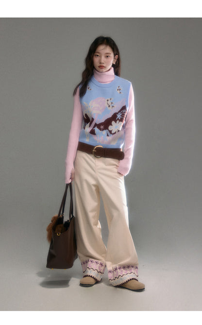 uare - Colorblock Fairy Jacquard Knit Vest vest uare