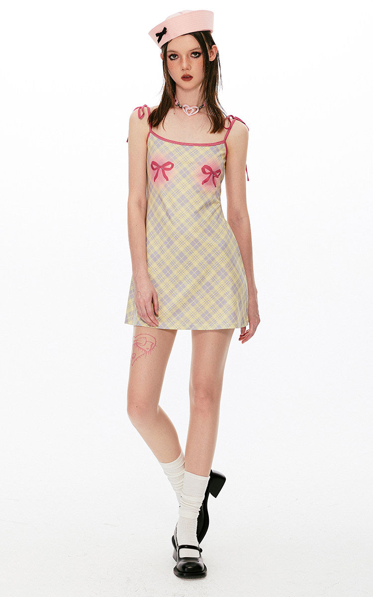 Cigaberry - Red Blue Plaid Cami Dress dress Cigaberry