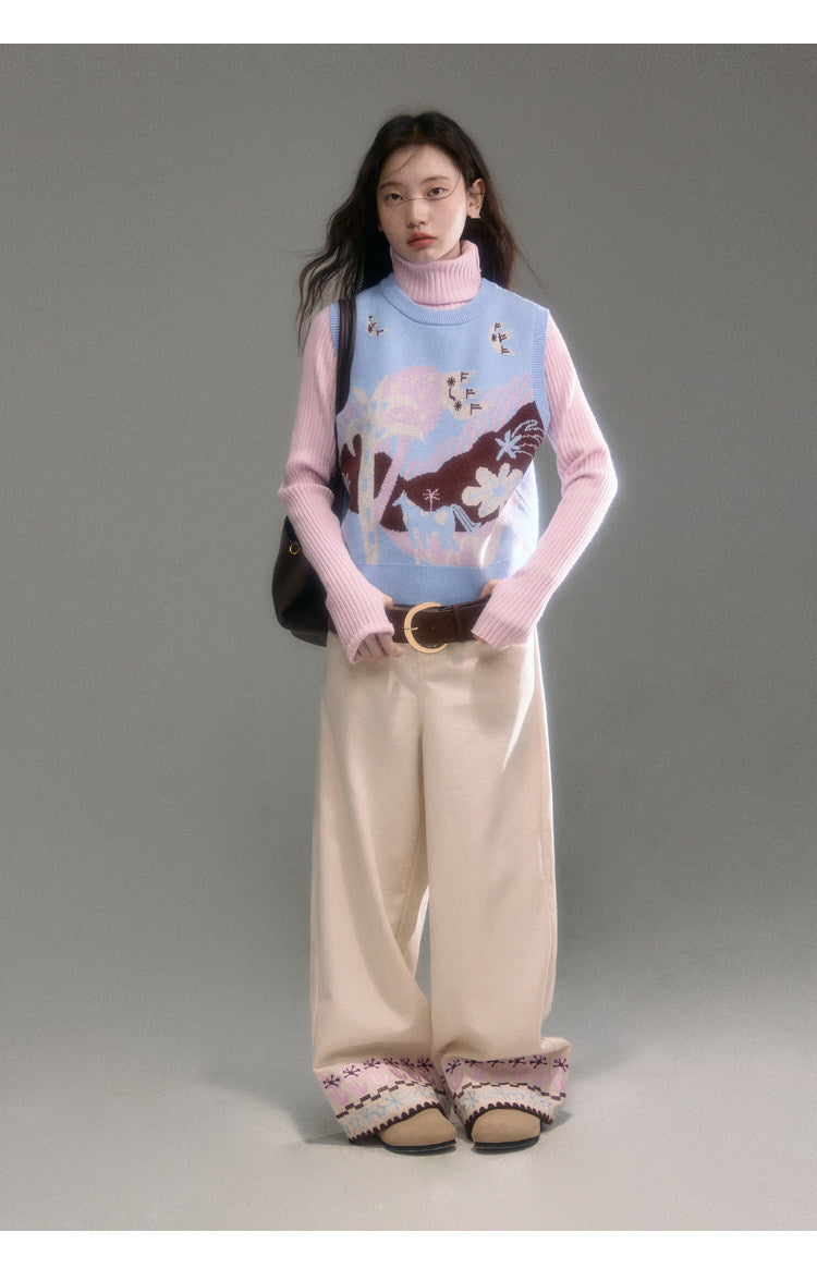 uare - Colorblock Fairy Jacquard Knit Vest vest uare