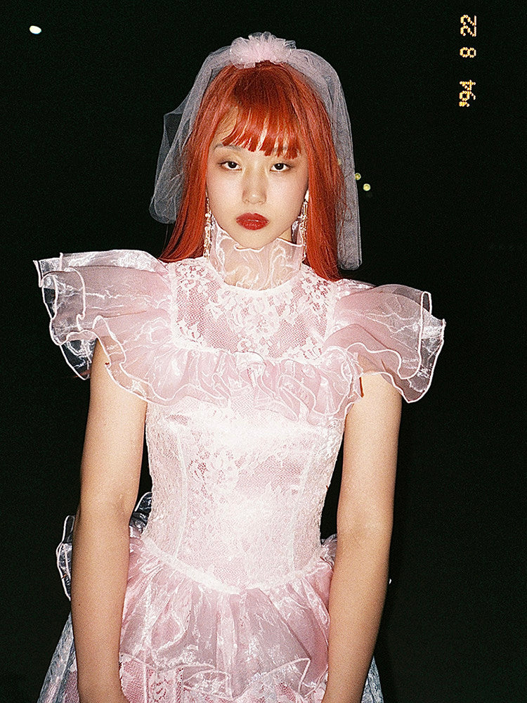 Nanjun Vintage - Pink Showa Antique Bridal Gown dress Nanjun Vintage