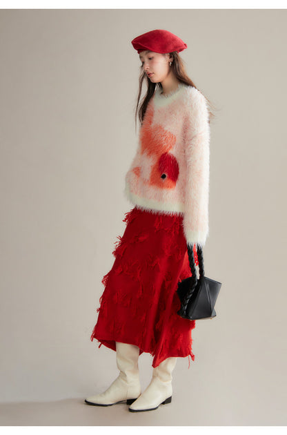 uare - Koi Fish Orange Knit Sweater sweater uare