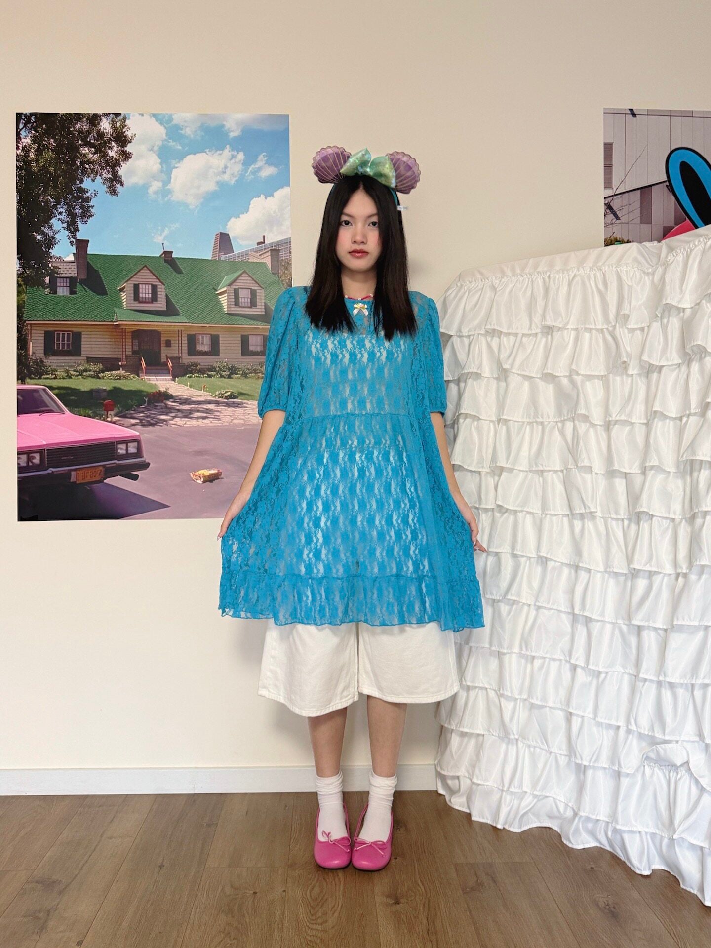 Bunnybunnygun - Multi Color Lace Overlay Dress dress bunnybunnygun