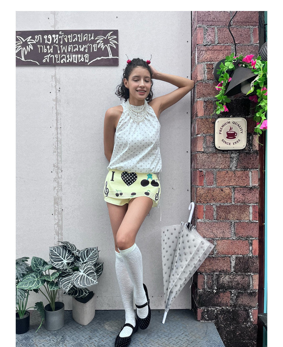 UnsocialNight - Cherry Note Skort Shorts skirt UnsocialNight
