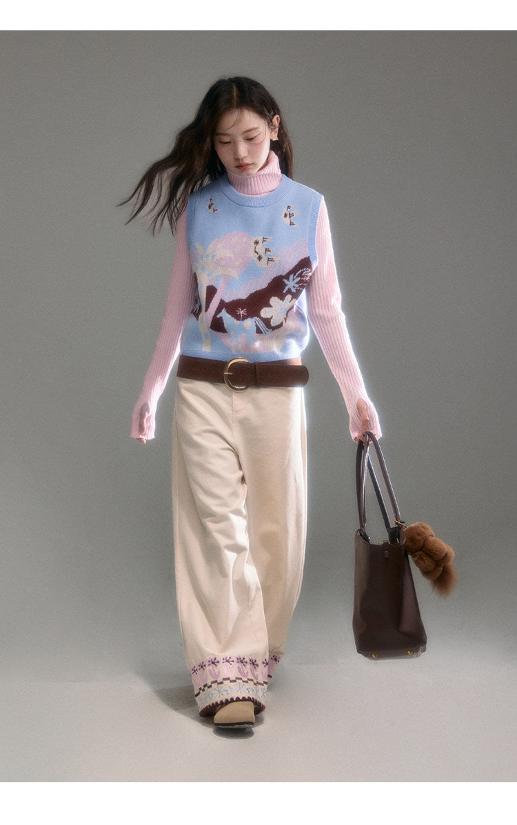 uare - Colorblock Fairy Jacquard Knit Vest vest uare