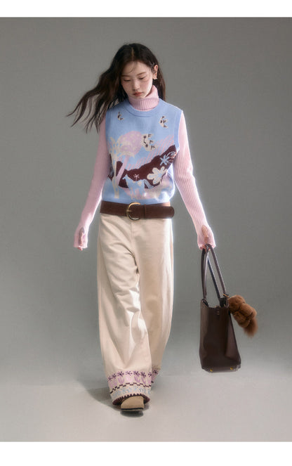 uare - Colorblock Fairy Jacquard Knit Vest vest uare