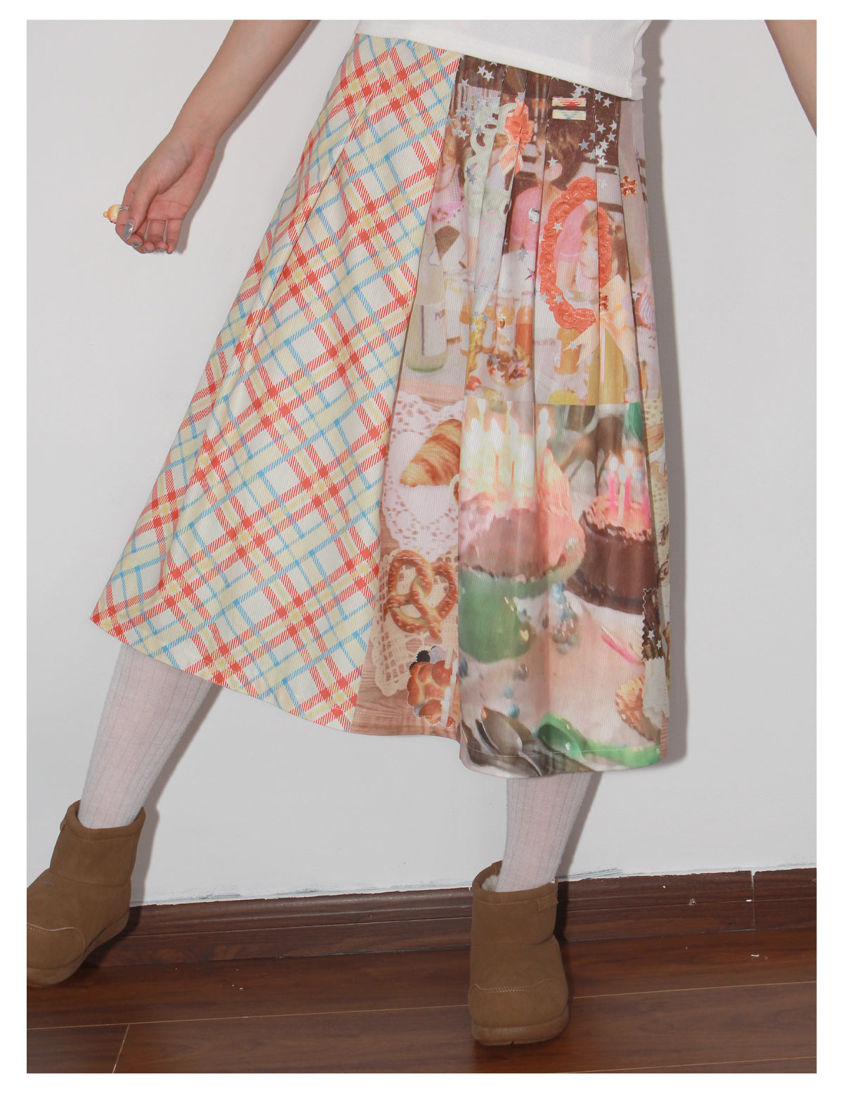 NeogoMade - Kawaii Retro Plaid Reversible Skirt skirt NeogoMade