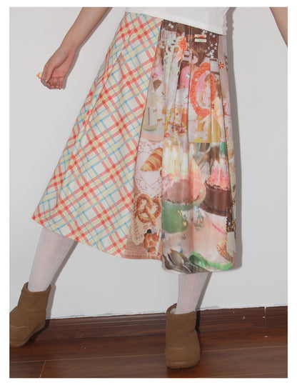 NeogoMade - Kawaii Retro Plaid Reversible Skirt skirt NeogoMade