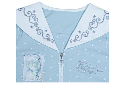 Hashtag DDD - Polka Dot Sailor Collar Cardigan