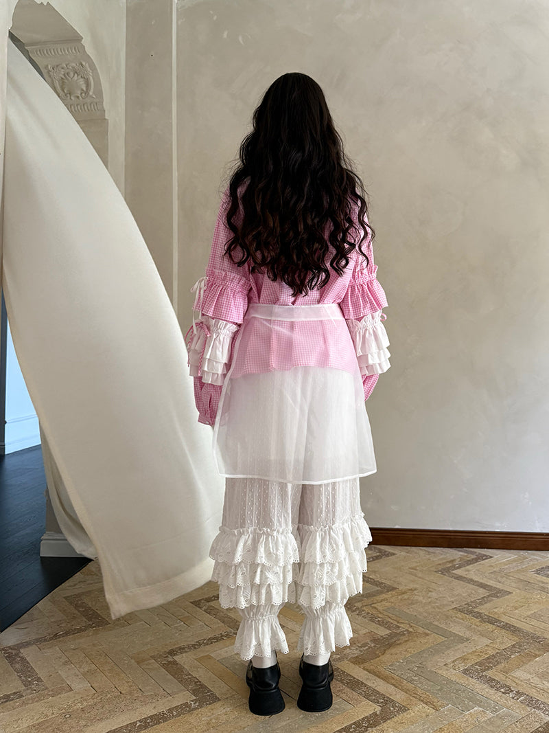 daytoday Everyday Institute - Kawaii Apron Transparent Bow Doll Print daytoday everyday institute