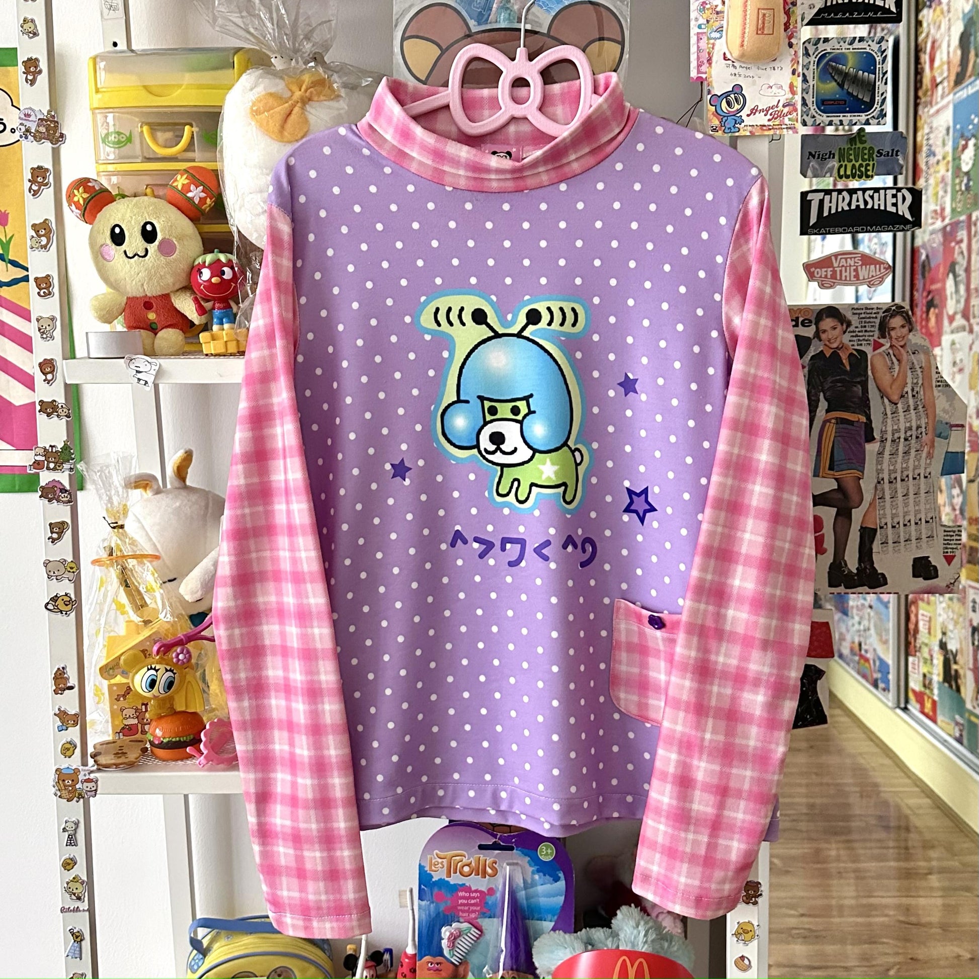 BodyTalk - Y2K Kawaii Polka Dot Print Top shirt bodytalk