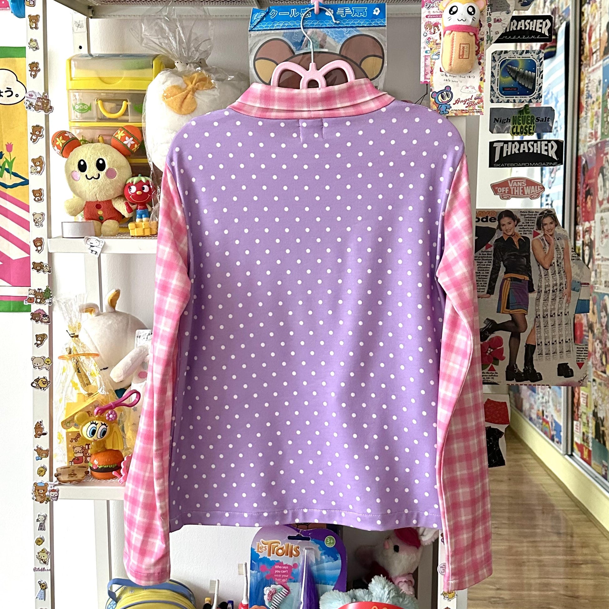 BodyTalk - Y2K Kawaii Polka Dot Print Top shirt bodytalk