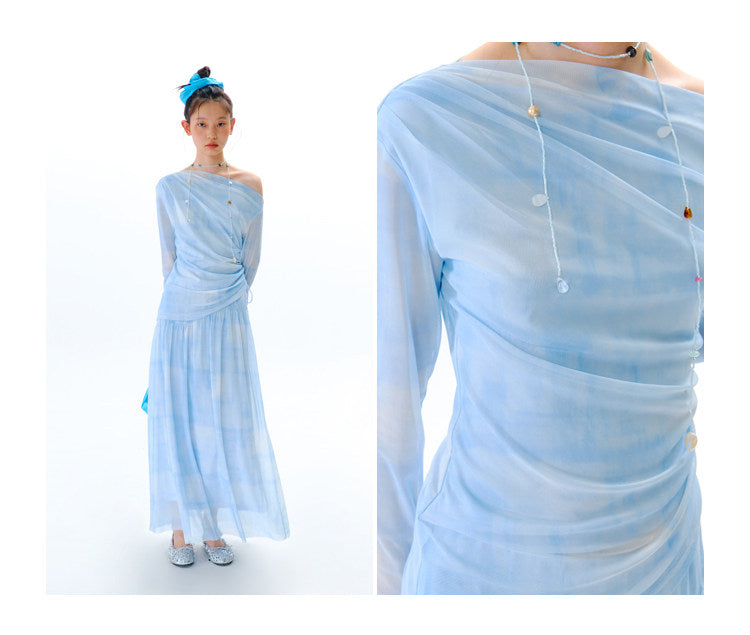 uare - Blue Gradient Cowl Neck Set set uare