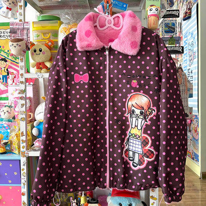 Bodytalk - Cute Y2K Reversible Fleece Jacket coat bodytalk