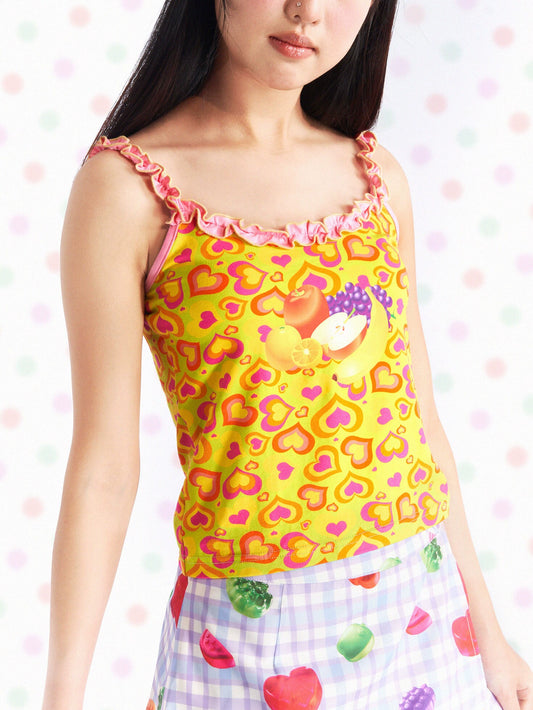 Harajuku Top Fruits Love-heart Top tank top Fruits