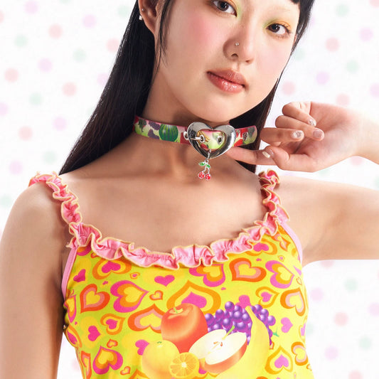 Harajuku Choker Fruits Printed Choker Accessory necklace Fruits